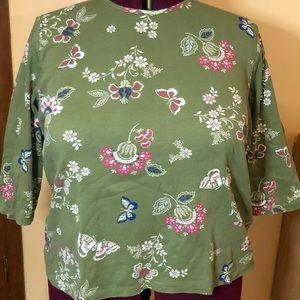 100% cotton 3/4 sleeve knit shirt